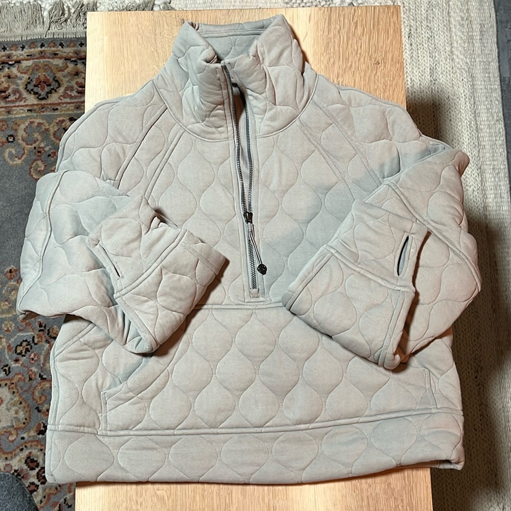 Lululemon Scuba Quilted HalfZip Cropped Pullover Jacket XS/S